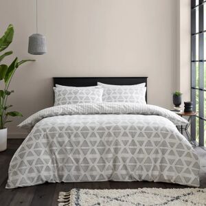 Catherine Lansfield Tufted Print Duvet Cover Bedding Set Natural