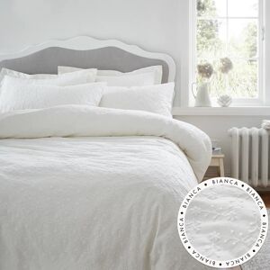 Bianca French Knot Jacquard Duvet Cover Bedding Set White