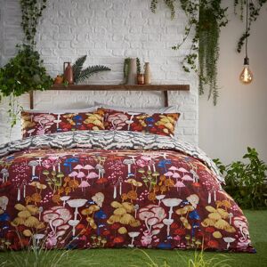 Terrys Fabrics Furn Amanita Abstract Mushroom Duvet Cover Bedding Set Redwood