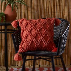 Terrys Fabrics Alda Outdoor 43cm x 43cm Filled Cushion Terracotta