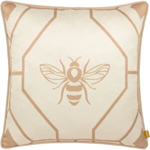 Terrys Fabrics Bee Deco Geometric 43cm x 43cm Filled Cushion Champagne