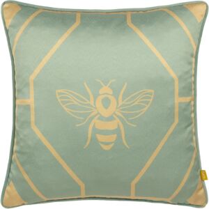 Terrys Fabrics Bee Deco Geometric 43cm x 43cm Filled Cushion Eau De Nil