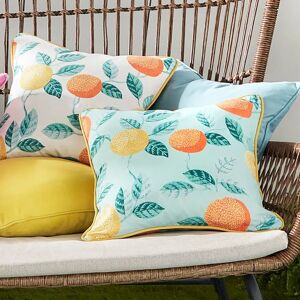 Terrys Fabrics Botanical Fruits 43cm x 43cm Outdoor Filled Cushion Green