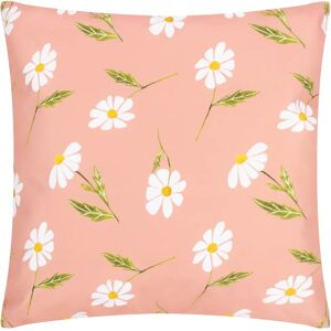 Terrys Fabrics Daisies Floral Outdoor 43cm x 43cm Filled Cushion Pink