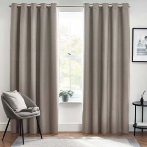 Terrys Fabrics Dawn Thermal Ready Made Eyelet Blackout Curtains Grey