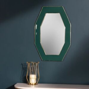 Terrys Fabrics Framed Octagonal Wall Mirror 39cm x 59cm Mirror Teal