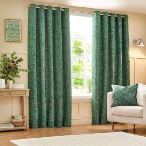 Terrys Fabrics Grantley Jacquard Ready Made Eyelet Curtains Emerald