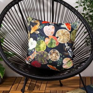 Terrys Fabrics Koi Pond Outdoor 43cm x 43cm Filled Cushion Midnight