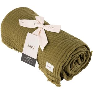 Terrys Fabrics Lark Crinkled Cotton Throw Khaki