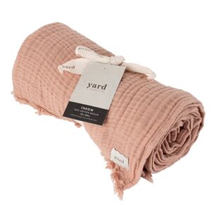 Terrys Fabrics Lark Crinkled Cotton Throw Pink Clay
