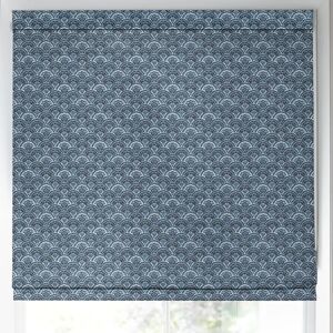 Laura Ashley Musica Velvet Made To Measure Roman Blind Dusky Seaspray