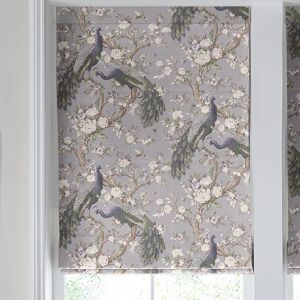 Laura Ashley Belvedere Velvet Made To Measure Roman Blind Pale Iris