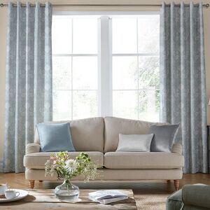 Laura Ashley Josette Woven Made To Measure Curtains Pale Seaspray