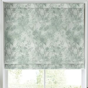 Laura Ashley Eglantine Silhoutte Woven Made To Measure Roman Blind Smoke Green