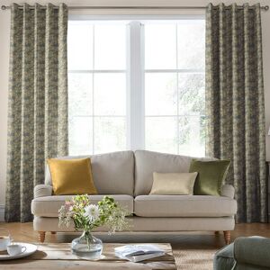 Laura Ashley Burnham Woven Made To Measure Curtains Fern