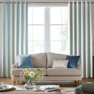 Laura Ashley Lille Stripe Made To Measure Curtains Seaspray