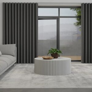 Terrys Fabrics Lavery Made To Measure Curtains - Wave Charcoal + FREE Track