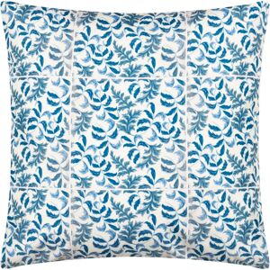 Terrys Fabrics Minton Tiles Outdoor 55cm x 55cm Filled Cushion Blue