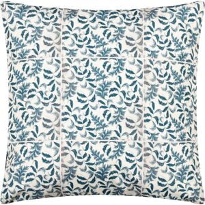 Terrys Fabrics Minton Tiles Outdoor 55cm x 55cm Filled Cushion Petrol