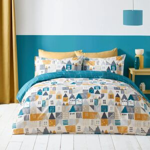 Terrys Fabrics Fusion Nordica Duvet Cover Bedding Set Teal