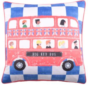 Terrys Fabrics On The Move 43cm x 43cm Filled Cushion Blue