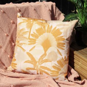 Terrys Fabrics Palms Outdoor 43cm x 43cm Filled Cushion Ochre