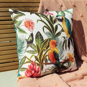 Terrys Fabrics Parrots Outdoor 43cm x 43cm Filled Cushion Multi Teal