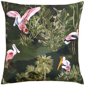 Terrys Fabrics Platalea Botanical Outdoor 43cm x 43cm Filled Cushion Bottle Green