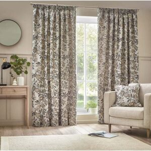 Terrys Fabrics Pomegranate Floral Jacquard Ready Made Curtains Natural