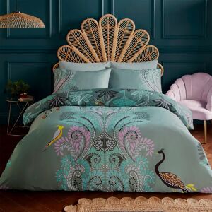 Sara Miller Peacock Filigree Bedding Set Dark Sage