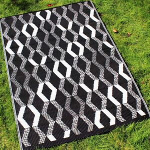 Terrys Fabrics Rico Outdoor 120cm x 170cm Rug Black