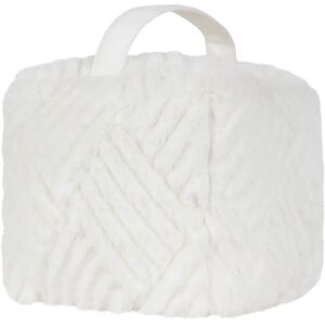 Terrys Fabrics Sonnet Cut Faux Fur Doorstop White