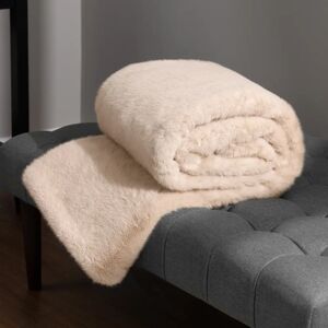 Terrys Fabrics Stanza Faux Fur 130cm x 180cm Throw Brulee