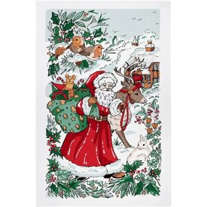 Ulster Weavers Santa Scene Tea Towel Multicolour