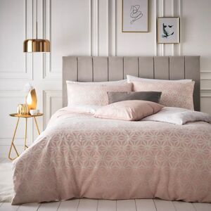 Terrys Fabrics Furn Tessellate Geometric Duvet Cover Bedding Set Blush Gold