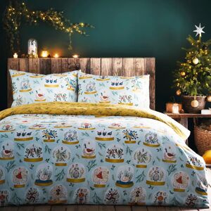 Terrys Fabrics Furn Twelve Days Of Christmas Duvet Cover Bedding Set Blue