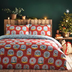 Terrys Fabrics Furn Twelve Days Of Christmas Duvet Cover Bedding Set Red