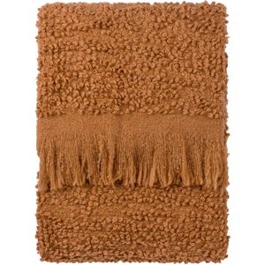 Terrys Fabrics Ulsmere Boucle Fringed Throw 130cm x 180cm Ginger