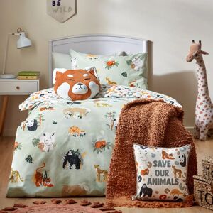 Terrys Fabrics Wildlife Animal Reversible Bedding Set Multi Green