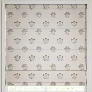 William Morris Lily Flower Embroidery Made To Measure Roman Blind Woad