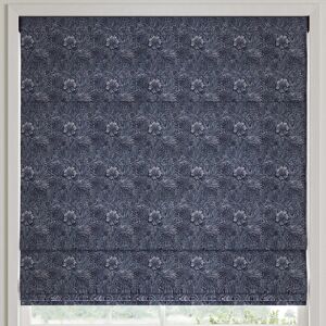 William Morris Marigold Velvet Made To Measure Roman Blind Indigo