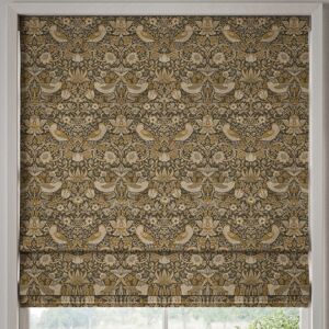 William Morris Strawberry Thief Velvet Made To Measure Roman Blind Flint