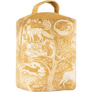 Terrys Fabrics Winter Woods Animal Doorstop Ochre