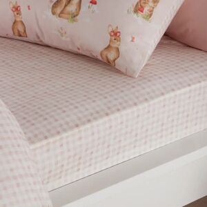 Terrys Fabrics Bedlam Woodland Friends Bed Linen Fitted Sheet Pink