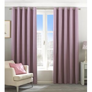 Terrys Fabrics Eclipse Blackout Ready Made Lined Eyelet Curtains Mauve