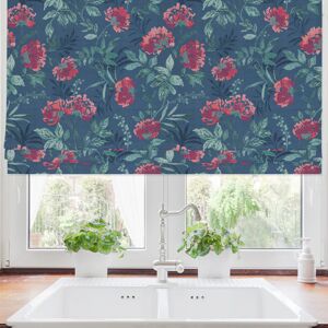 Terrys Fabrics Flora Roman Blind Berry