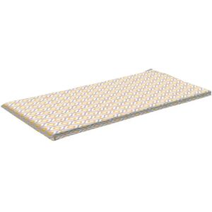 Terrys Fabrics Geometric Diamond Water Resistant Outdoor Bench Pad 45cm x 125cm Yellow