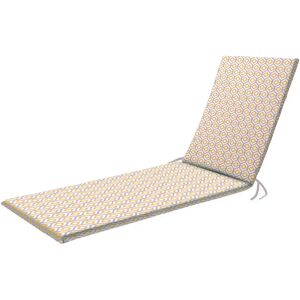 Terrys Fabrics Geometric Diamond Water Resistant Outdoor Lounger Pad 60cm x 180cm Yellow