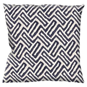 Terrys Fabrics Geometric Water Resistant Outdoor Filled Cushion 46cm x 46cm Blue