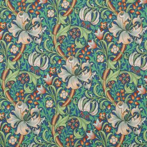 William Morris Golden Lily Outdoor Fabric French Blue